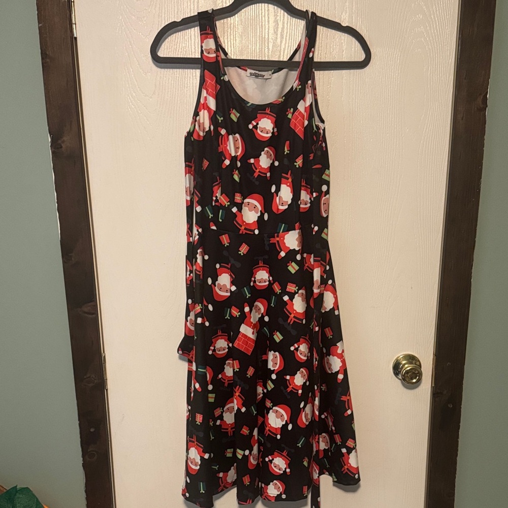 Festive Santa Dress - Black and Red